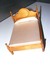 Pine Double Bed. 1/12th Scale Dolls House Furniture. Accessories. VGC, used for sale  BUDE