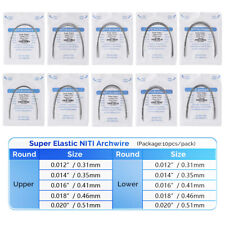 10 Bolsas Arcos de Ortodoncia Dentales Redondos Niti Arco de Alambre En AZDENT segunda mano  Embacar hacia Mexico