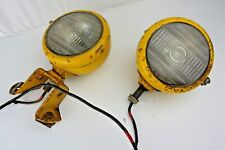 Pair Vintage Lucas Tractor Spotlights Plough Work Lights Massey Ferguson Ford 5" for sale  Shipping to Ireland