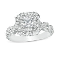 Vera Wang Love 1/2Ct White Princess Cut CZ Diamond Engagement 925 Silver  Ring, used for sale  Shipping to Canada