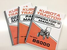 SERVICE MANUAL OPERATORS MANUAL PARTS MANUAL FOR KUBOTA B6000 TRACTOR MANUAL LOT for sale  Shipping to Canada
