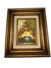 Used, Vintage Original Oil Paining Red Orange FLORAL ROSES Still Life Signed Framed for sale  Shipping to South Africa