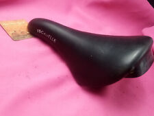 ISCASELLE SADDLE LEATHER BLACK ITALIAN SELLE NOIRE VELO BIKE VINTAGE 1980 segunda mano  Embacar hacia Argentina