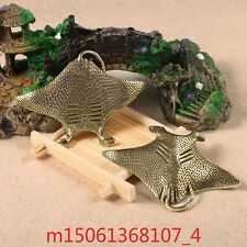 1 peça enfeite antigo de cobre peixe diabo skate arraia latão coleção chá animal de estimação comprar usado  Enviando para Brazil