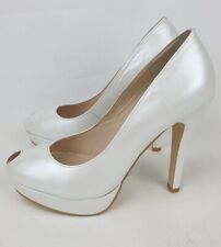 Sapatos femininos Wittner tamanho EUR 36 AU 5 peep toe salto alto stiletto branco pérola, usado comprar usado  Enviando para Brazil