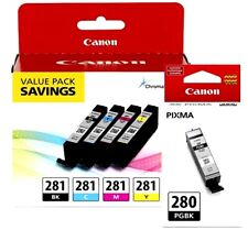 Used, Genuine Canon PGI-280 CLI-281 Ink Cartridge-B/C/M/Y) NEW Setup For TS8320 TR7520 for sale  Shipping to South Africa