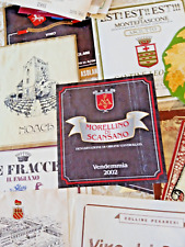 Etichette vino vintage usato  Italia