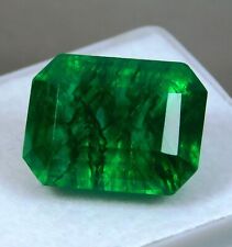 Piedra preciosa suelta corte esmeralda verde colombiana natural certificada 11,15 quilates segunda mano  Embacar hacia Argentina