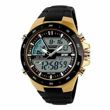 Usado, Relógio de pulso masculino esporte militar digital mostrador grande data resina PU impermeável analógico comprar usado  Enviando para Brazil