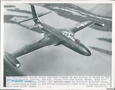 1951 Navy F2H Banshee Twin-Jet Fighter In Action In Korea Military Wirephoto 7X9 for sale  Shipping to South Africa