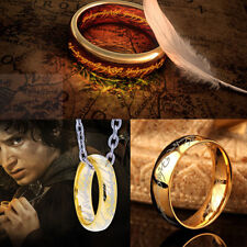Lord of the Rings The One Ring Power Gold Plated 6mm Unisex LOTR Stainless Steel for sale  Shipping to South Africa