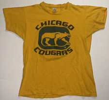 Camiseta Gráfica Rara Vintage Años 70 Chicago Cougars Equipo de Hockey WHA Años 70 De Colección Talla M segunda mano  Embacar hacia Argentina