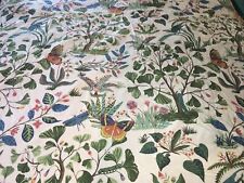 Pottery Barn Evie Floral F/Q Duvet Cover Reversible Butterfly Botanical White for sale  Shipping to South Africa
