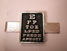 Optotype Eye Chart Vintage Tie Bar Clip optometristas oftalmologistas médico comprar usado  Enviando para Brazil
