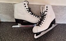 * LAKE PLACID ~ FIRECAT * WHITE FIGURE SKATING ICE SKATES * UK Sz 5 for sale  Shipping to South Africa