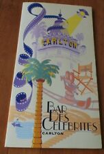 RARE COLLECTOR - MENU BAR DES CELEBRITES - CARLTON CANNES comprar usado  Enviando para Brazil