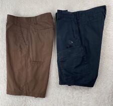 Usado, Shorts Oakley Masculino Tamanho 32 Frente Plana Chinos Marrom Preto Lote de 2 Pares comprar usado  Enviando para Brazil