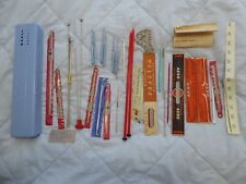 Vintage Knitting & Crochet Needles With Measures And Box. Aero, Ace &... for sale  Shipping to South Africa