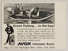 1968 Print Ad Avon Inflatable Boats Great for Fishing Venice,California for sale  Sterling Heights