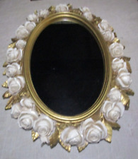 Espejo Decorativo Homco Vintage Dardo Rosa Oro Blanco Ovalado 26 in x 19,5 in 🙂 segunda mano  Embacar hacia Argentina
