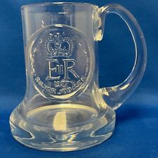 Heavy glass tankard for sale  BARNSTAPLE