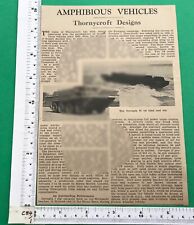 Thornycroft designs amphibious for sale  BOGNOR REGIS
