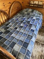 denim quilted bedcover twin for sale  Three Rivers