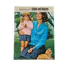 VTG 1966 Bernat Cables & Raglans Coats Yarn Knitting Crochet Pattern Book # 130 for sale  Shipping to South Africa