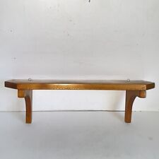 Vintage Medium Tone Solid Wood Wall Hanging Knick Knack Display Shelf for sale  Shipping to South Africa