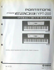 Teclado Yamaha PSR-E203 YPT-200 Original Diagrama de Circuito Geral / Esquemas , usado comprar usado  Enviando para Brazil