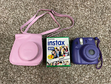 Cámara fotográfica instantánea Fujifilm Instax Mini 8 púrpura con estuche rosa y película ancha Instax segunda mano  Embacar hacia Argentina