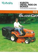 Lawn Mower Brochure - Kubota - G18 - Diesel Ride-On Mower - c2000 (LG263) for sale  Shipping to South Africa