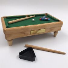 Juego de mesa de piscina de madera de escritorio de 9 3/4 pulgadas con juego completo de bolas estante de 2 señales, usado segunda mano  Embacar hacia Argentina