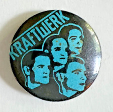 Vintage 1978 Kraftwerk 1 inch THE MAN-MACHINE Blue Pin Button Badge, Electronic for sale  Shipping to South Africa