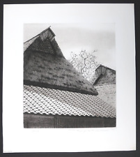 Ryohei Tanaka Japanese Print "Morning Roofs"  Etching 46/100 1977 for sale  Shipping to South Africa