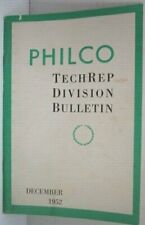 Folheto boletim Philco TechRep Division dezembro 1952 -E10B-1 comprar usado  Enviando para Brazil