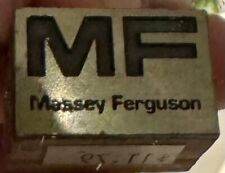 Vintage Metal “MASSEY FERGUSON”  Logo Farm Agriculture Wood Block Ink Stamp for sale  Shipping to South Africa