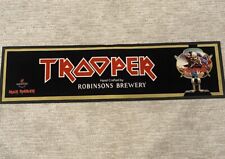 IRON MAIDEN - TAPETE DE BARRA DE CERVEZA TROOPER ROBINSONS - BORDE DORADO segunda mano  Embacar hacia Argentina