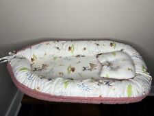 Baby Newborn Reversible Lounger, White With Animals, Pink for sale  Shipping to South Africa