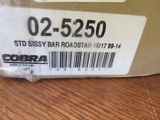 NOS Cobra 02-5250 Square Sissy Bar c/Pad 1999-Up Yamaha Roadstar 1600 1700 NOVO, usado comprar usado  Enviando para Brazil