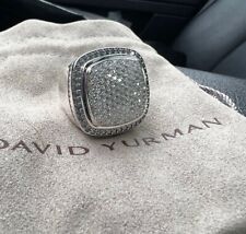 David Yurman anel de prata esterlina 20 mm pavê de albion diamante tamanho 7 comprar usado  Enviando para Brazil