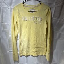 Camiseta para mujer Hollister manga larga talla grande amarilla bordada, usado segunda mano  Embacar hacia Mexico
