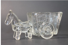Burro de vidro vintage puxando um carrinho, usado comprar usado  Enviando para Brazil