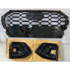 Front Bumper Grill Honeyc Grille+Fog Light Cover Trim Fit For Audi Q5 2021-2022 for sale  Shipping to South Africa