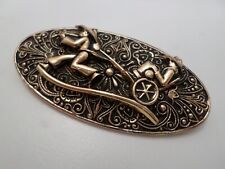 Goldtone oval brooch for sale  READING