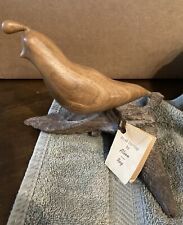 Vintage Black Walnut & Desert Ironwood Sculpture Gambol Quail Hand Carved Signed for sale  Shipping to South Africa