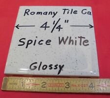  1 pc. Spice White - Salt & Pepper; Glossy Ceramic Tile; 4-1/4" by Romany Co. , used for sale  Shipping to South Africa