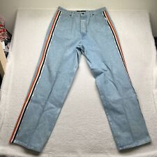 Vintage Boss IG Design Jeans Men’s 38x34 (35x35) Relaxed Fit Blue Denim Striped for sale  Shipping to South Africa