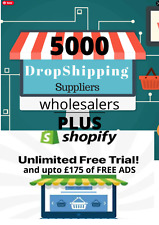 5000 Lista de Fornecedores DropShipping site de atacadistas + shopify grátis ilimitado  comprar usado  Enviando para Brazil