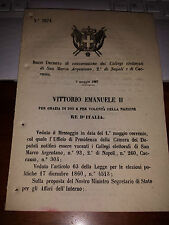 Regio decreto 1867 usato  Italia